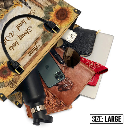  Personalized Wild Spirit Bloom Leather Bag