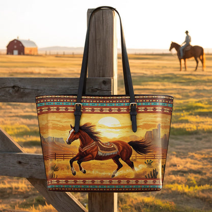  Spirit Horse Leather Tote Bag