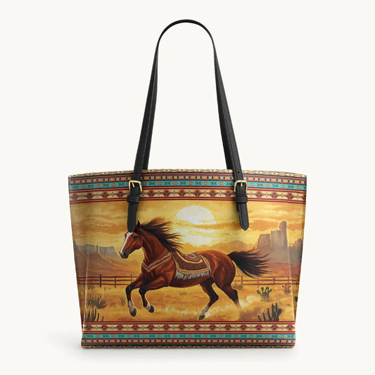 Spirit Horse Leather Tote Bag