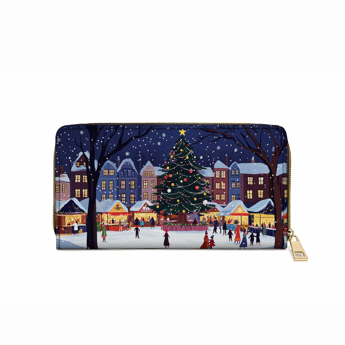  Leather Clutch Purse With Wristlet Strap Handle Christmas Market