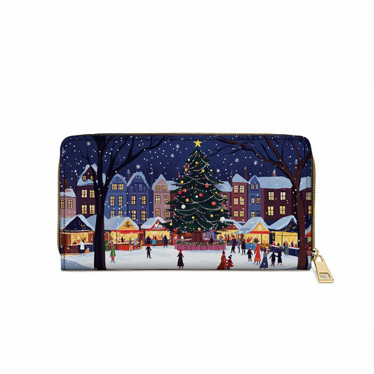  Leather Clutch Purse With Wristlet Strap Handle Christmas Market