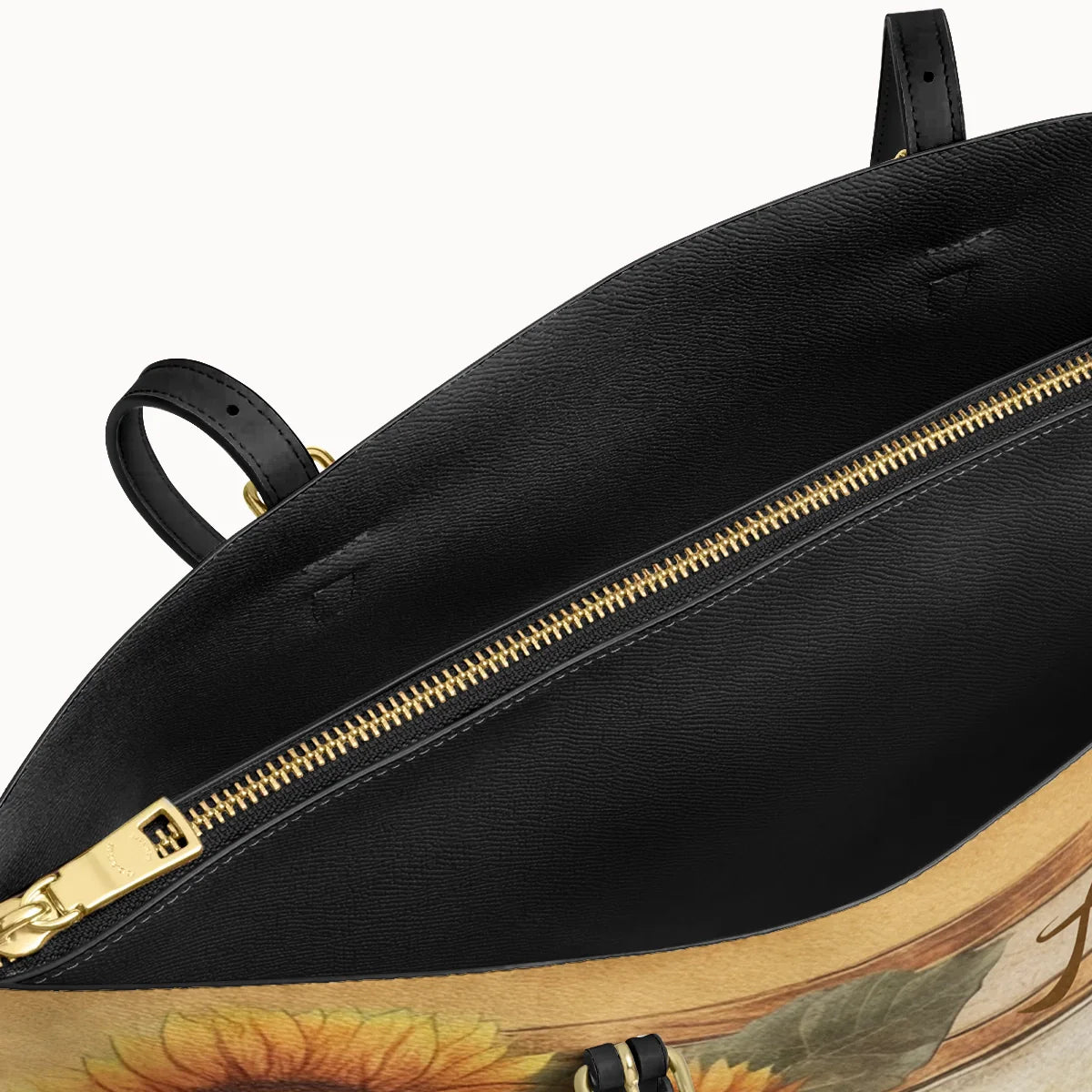  Personalized Wild Spirit Bloom Leather Tote Bag