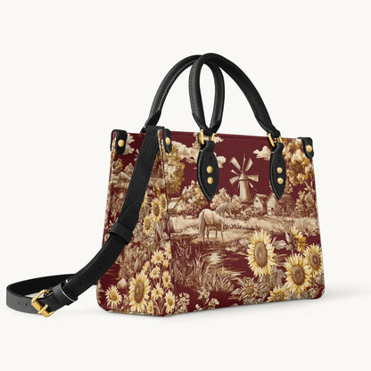  Rustic Bloom Leather Bag