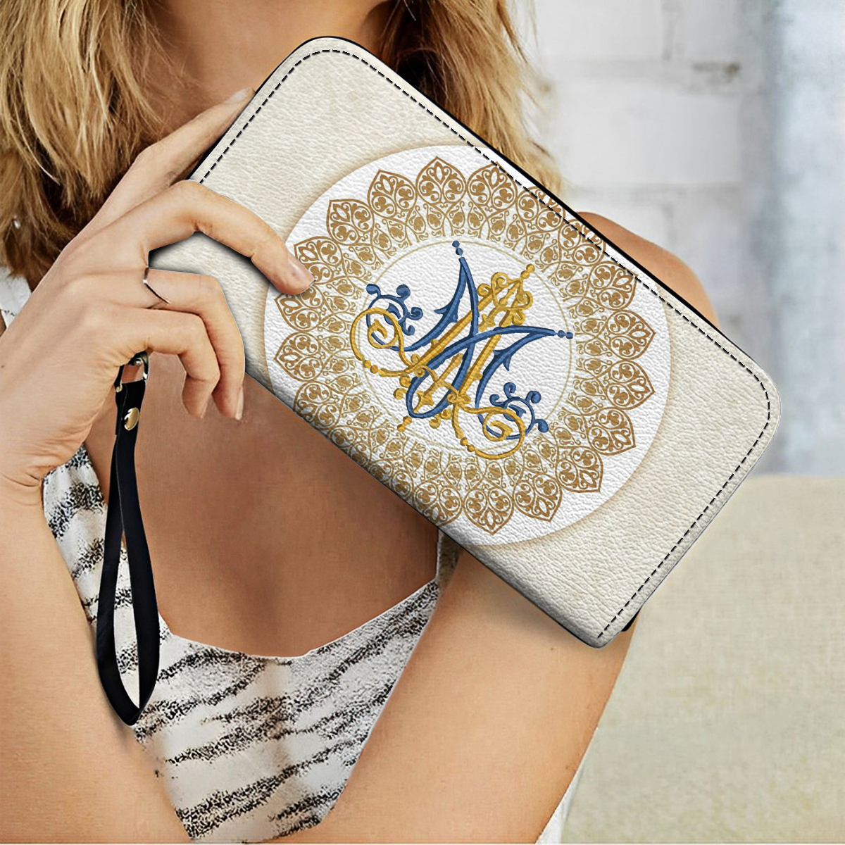  Leather Clutch Purse With Wristlet Strap Handle Divine Elegance