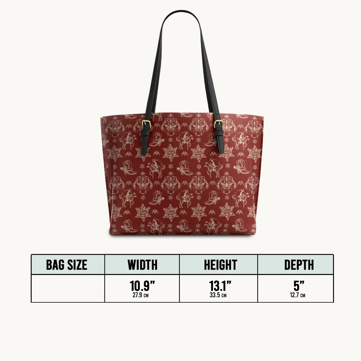  Rodeo Rouge Leather Tote Bag