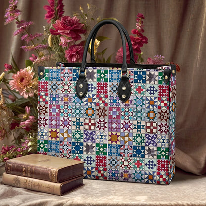  Leather Bag Traditional Quilting Blocks