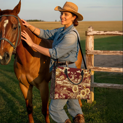 Rustic Bloom Leather Bag