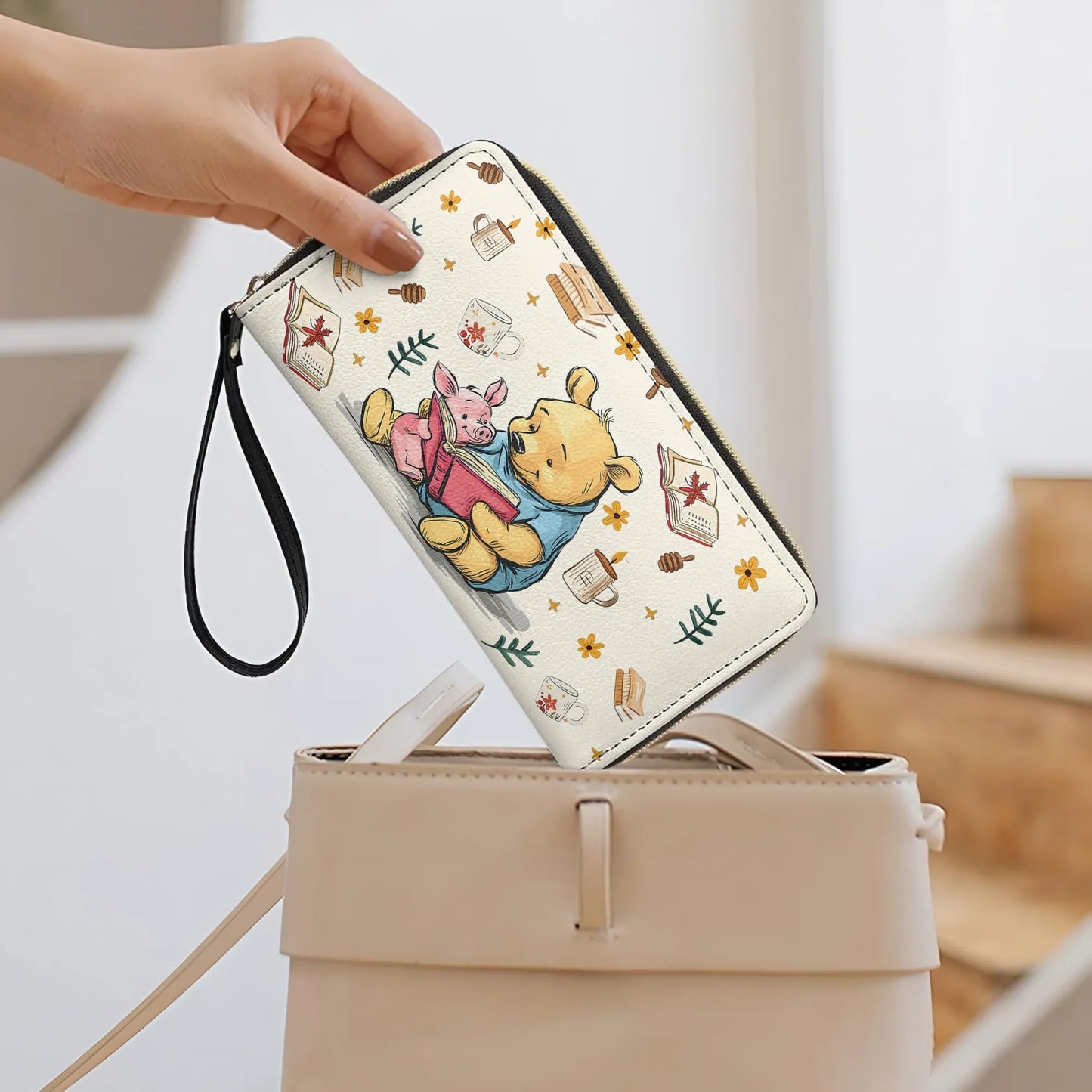  Leather Clutch Purse With Wristlet Strap Handle Little Things