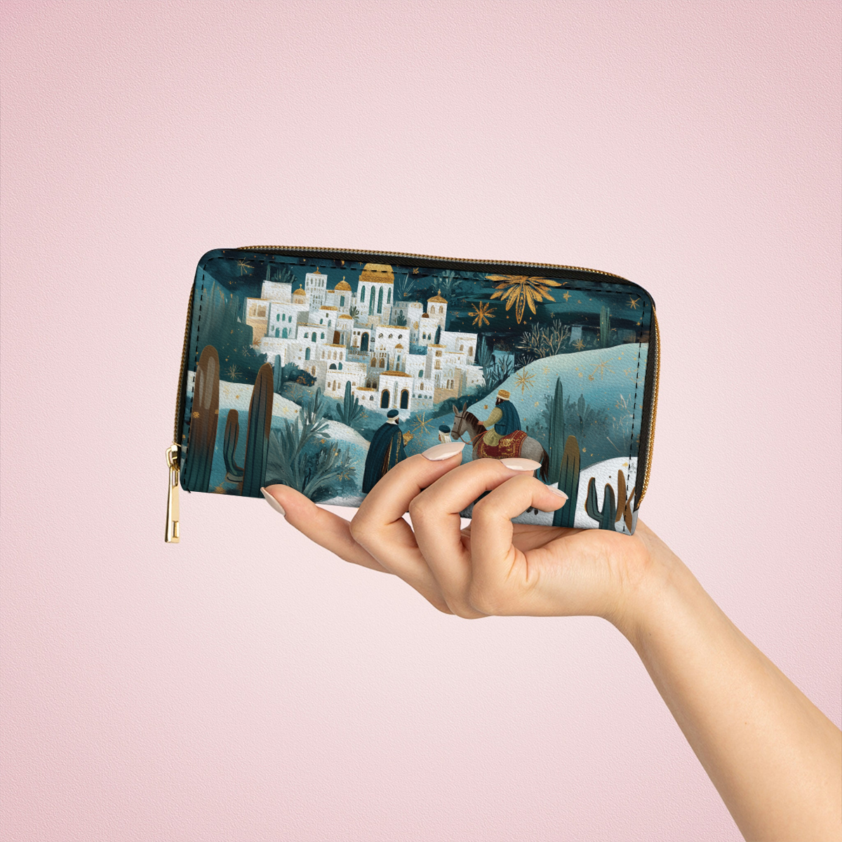  Leather Clutch Purse With Wristlet Strap Handle Journey of the Wise