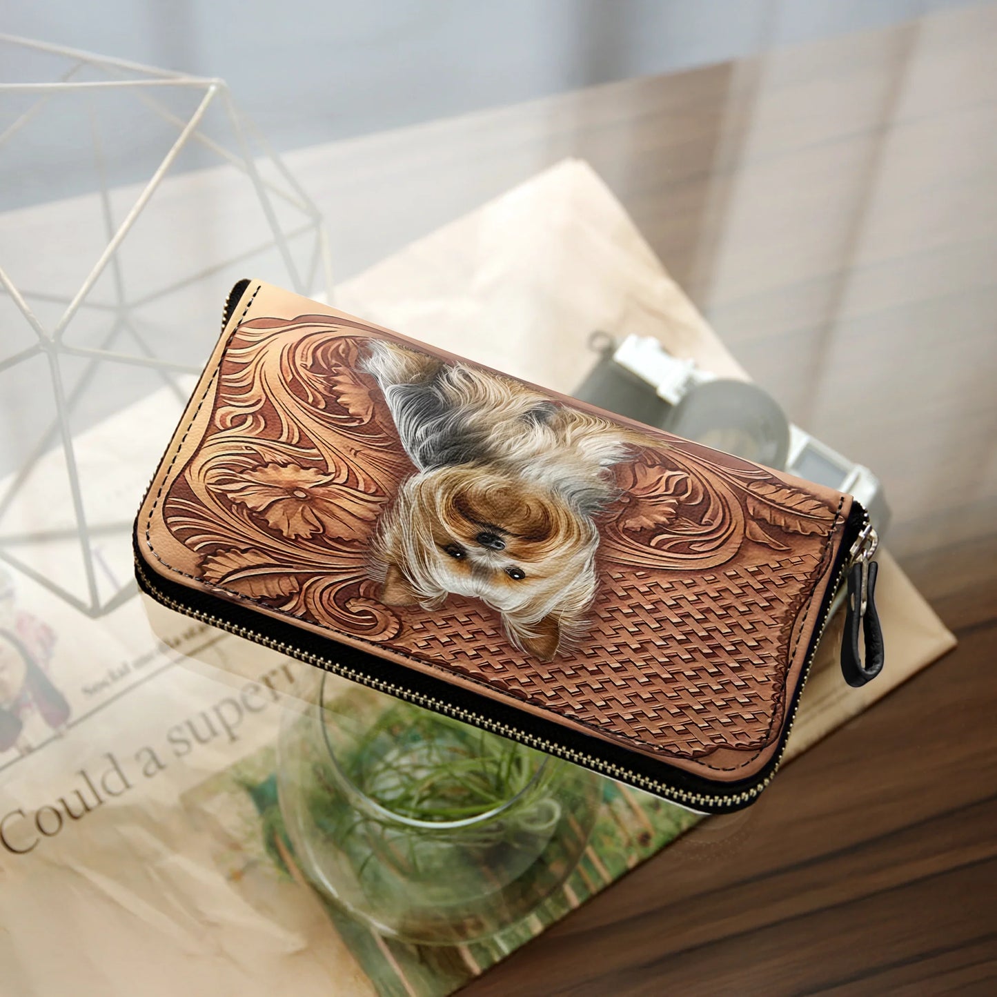  Leather Clutch Purse With Wristlet Strap Handle Yorkshire Elegance