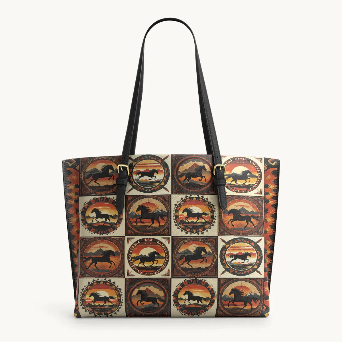  Twilight Mustang Leather Tote Bag