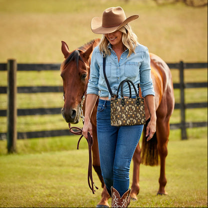  Golden Mane Bloom Leather Bag