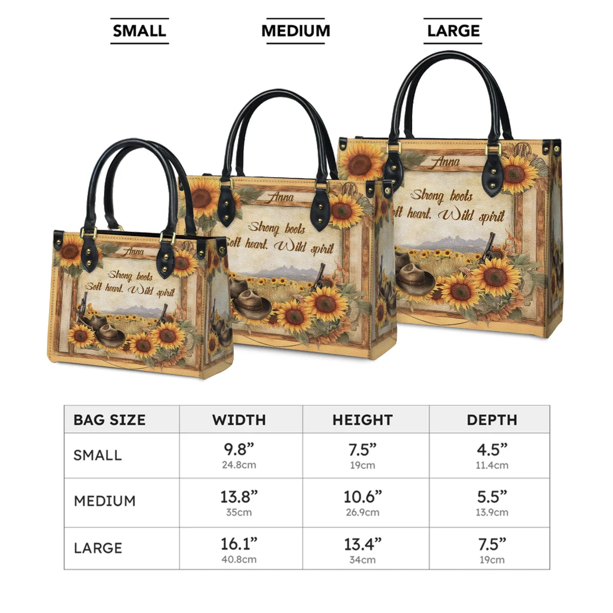  Personalized Wild Spirit Bloom Leather Bag