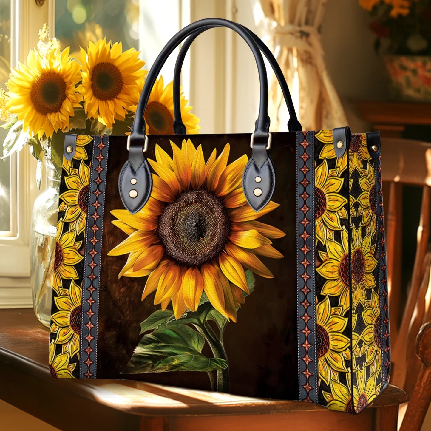  Leather Bag Sunflower Faith Hope
