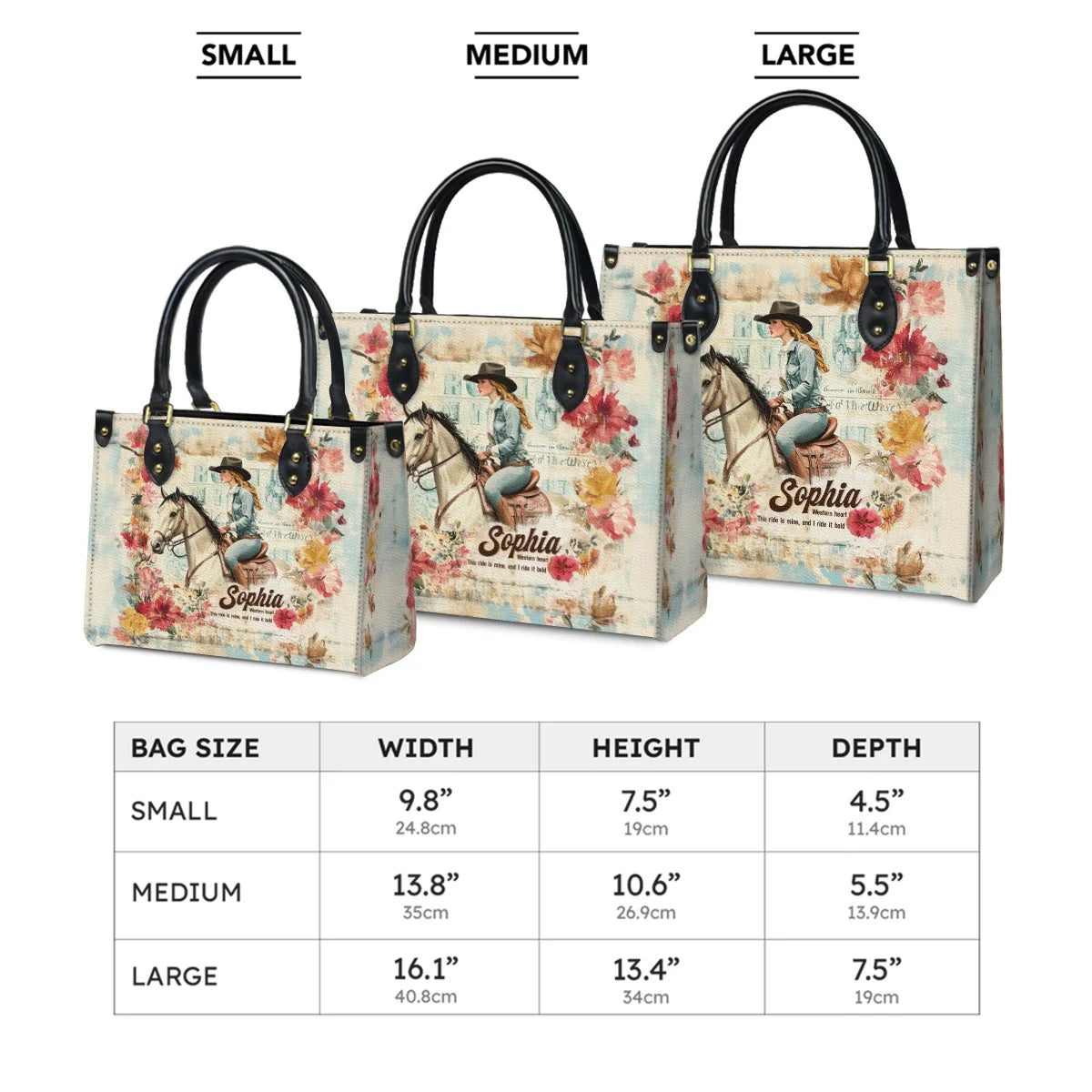  Personalized Wild Grace Leather Bag