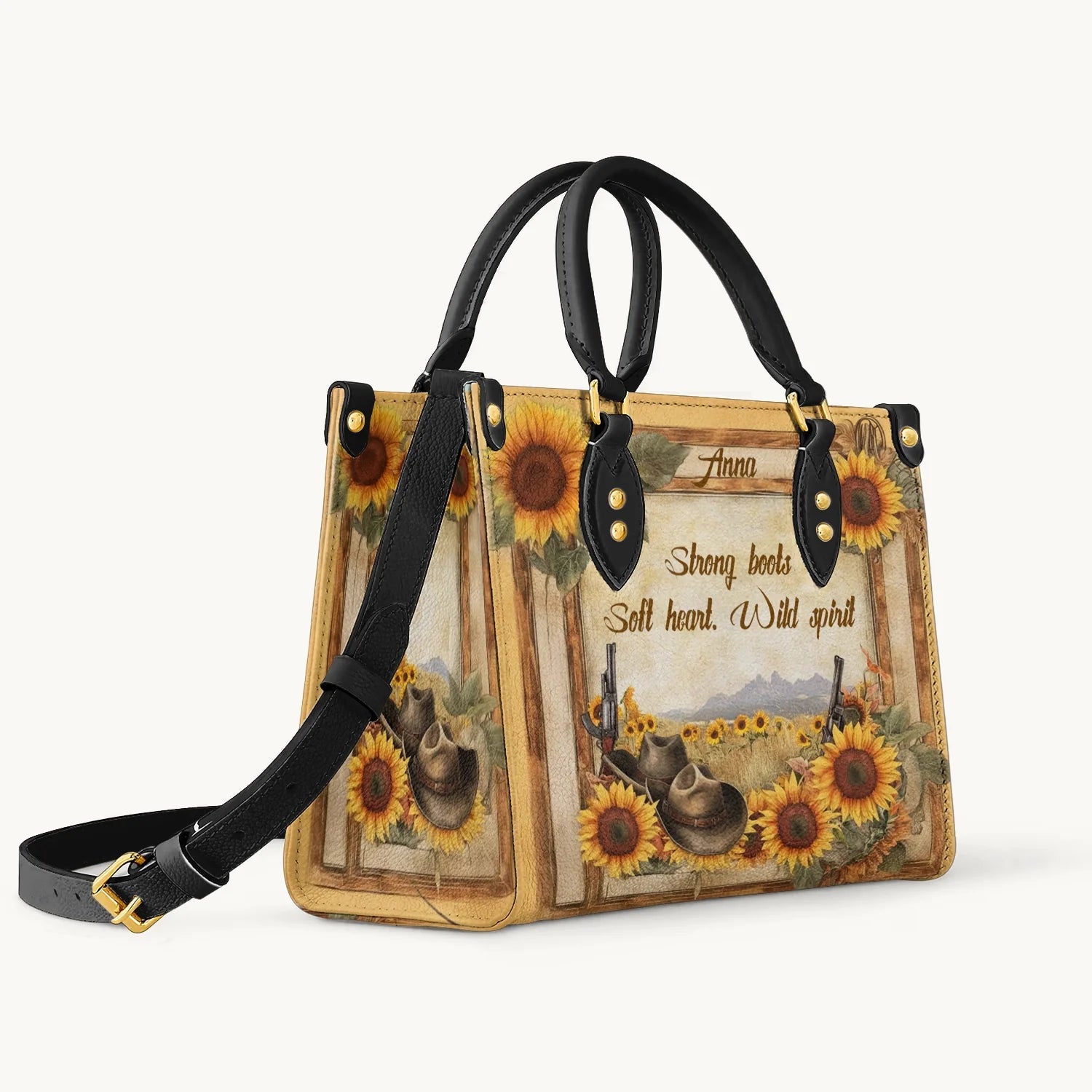  Personalized Wild Spirit Bloom Leather Bag