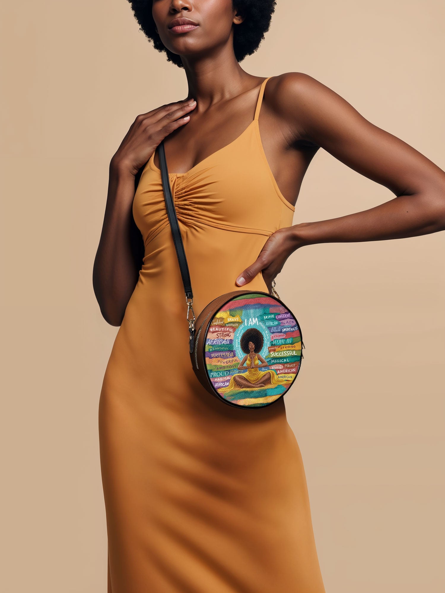 "AfroEssence" Circle Crossbody Bag