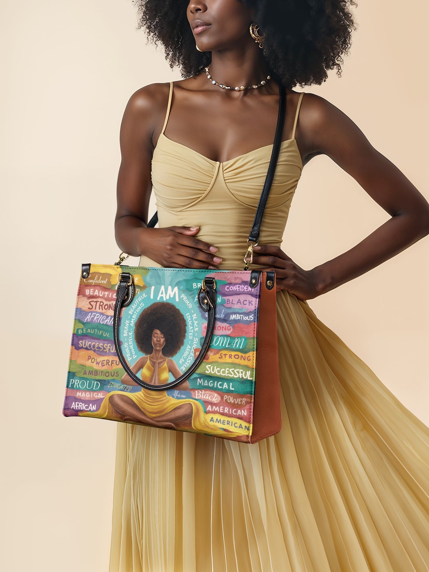 "AfroEssence" Leather Handbag