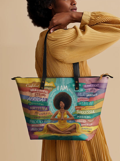 "AfroEssence" Leather Tote Bag
