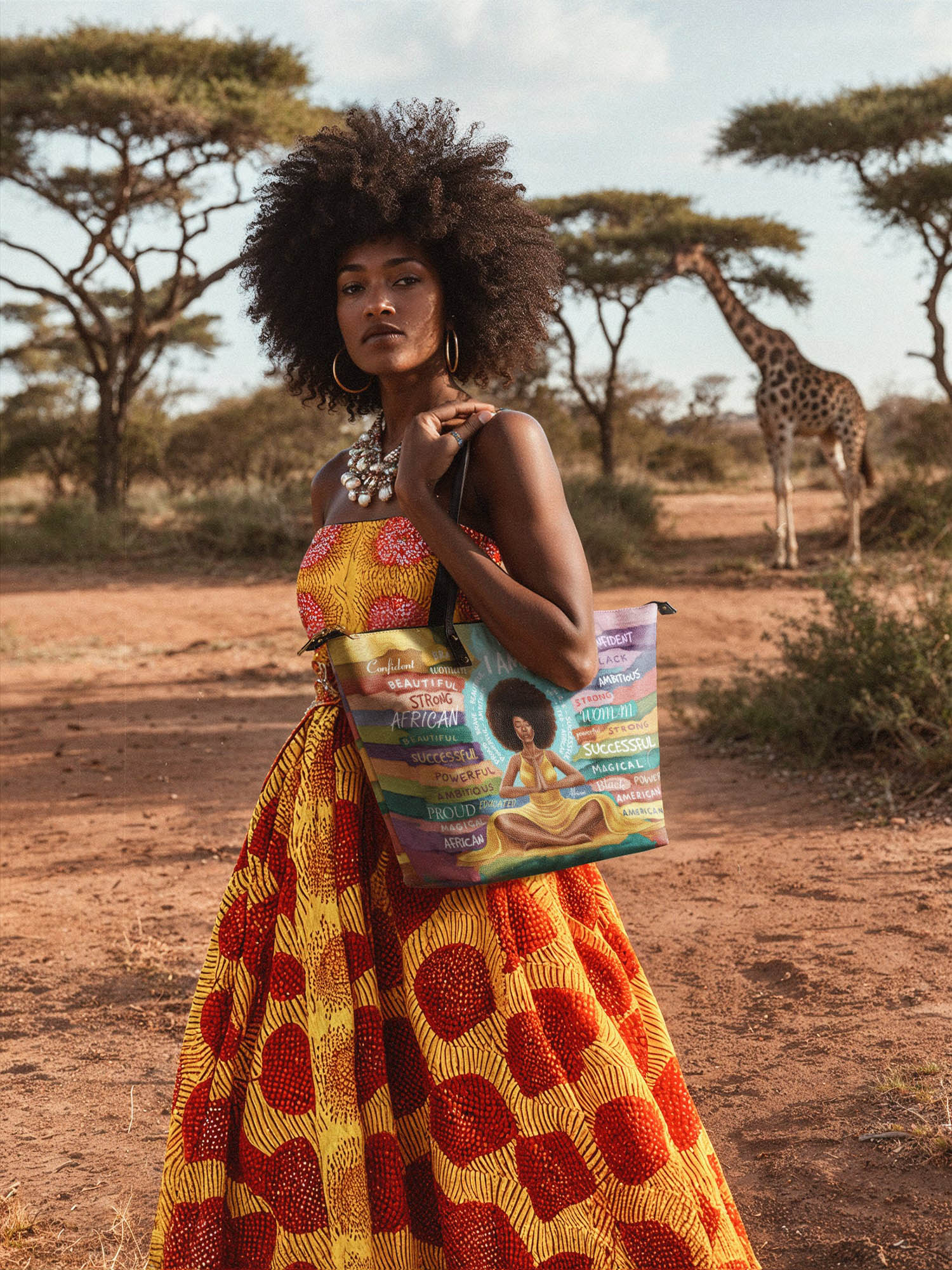 "AfroEssence" Leather Tote Bag