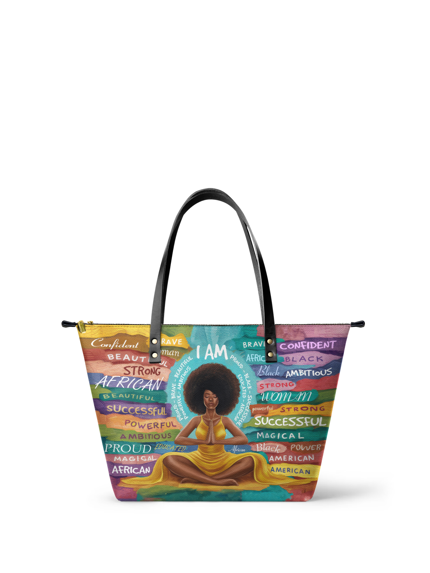 "AfroEssence" Leather Tote Bag