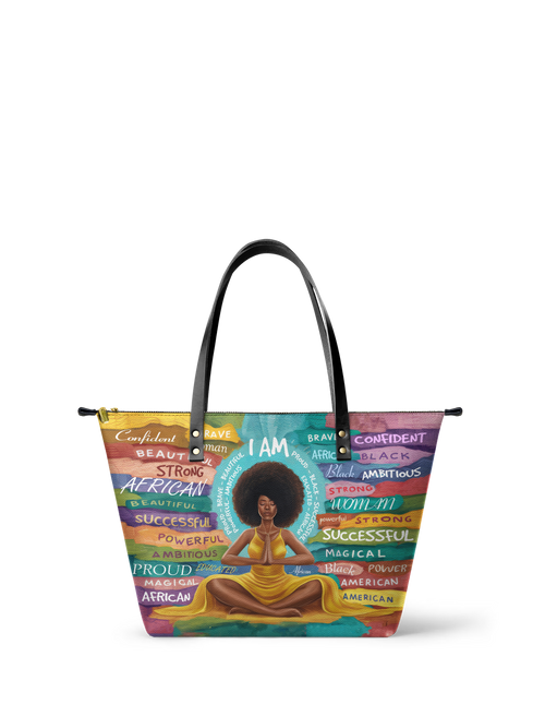 "AfroEssence" Leather Tote Bag