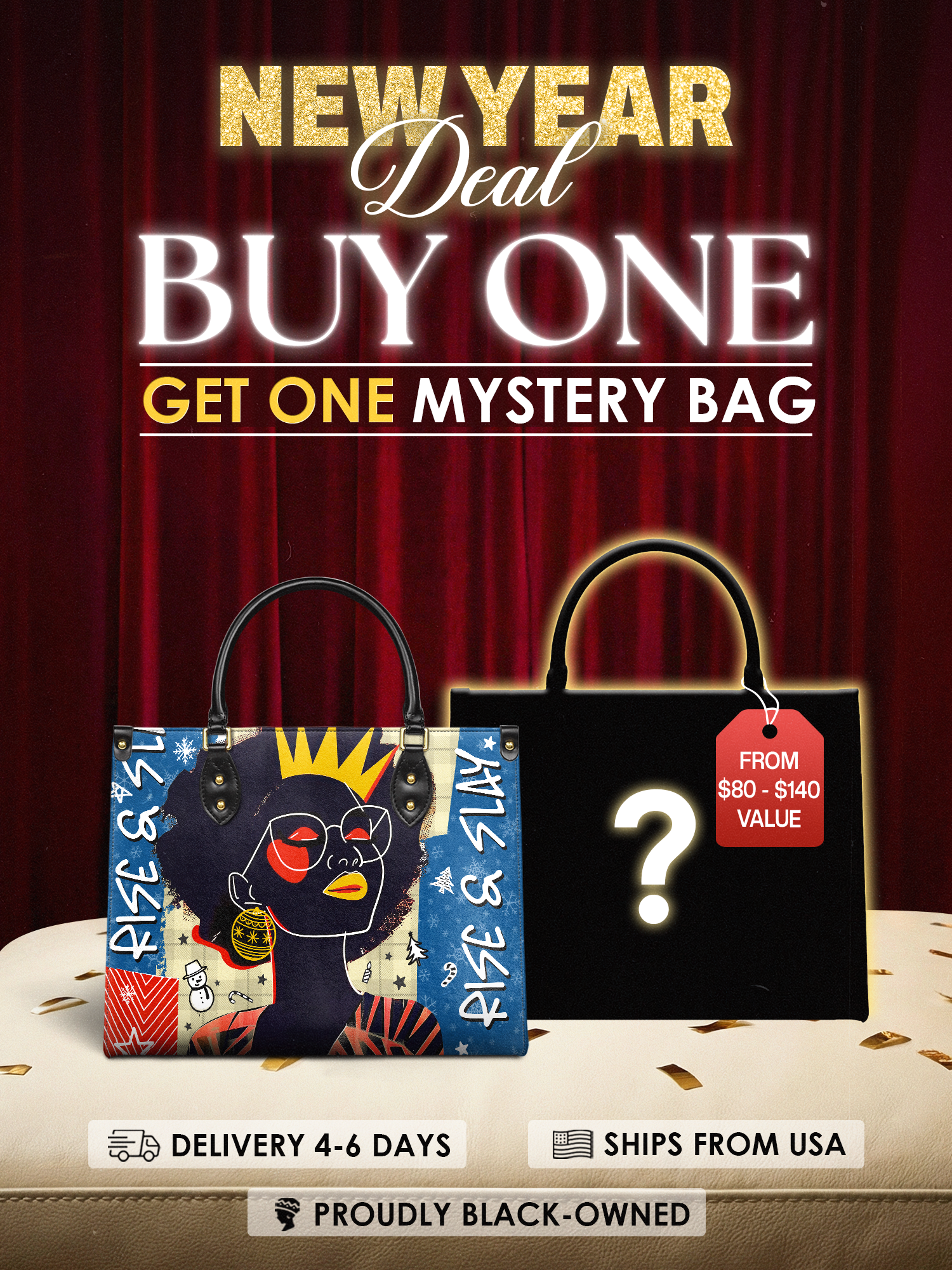 "Aina" Blueberry Snow Leather Handbag Deal