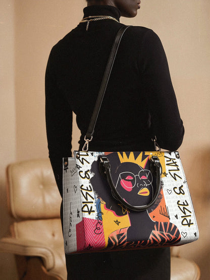 "Aina" Coconut White Leather Handbag Deal