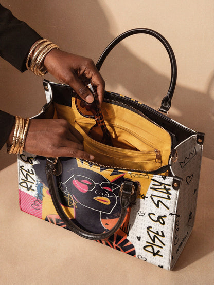 "Aina" Coconut White Leather Handbag