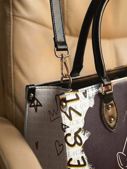 "Aina" Coconut White Leather Handbag