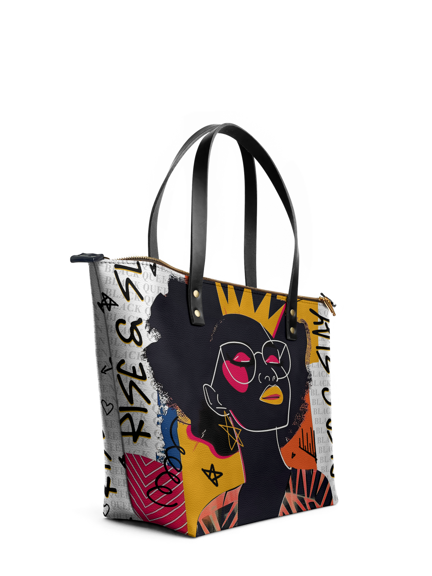 "Aina" Coconut White Leather Tote Bag