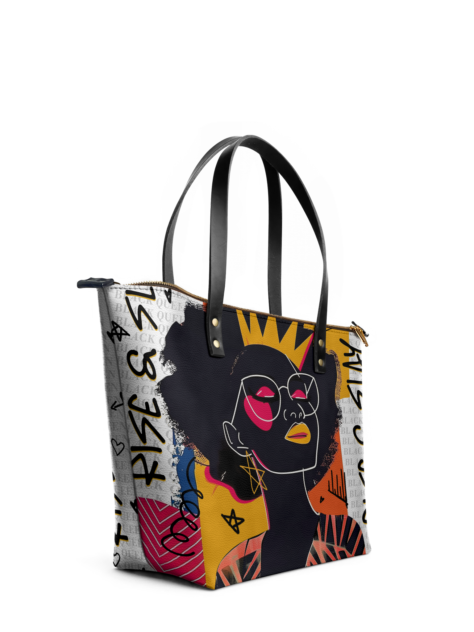 "Aina" Coconut White Leather Tote Bag