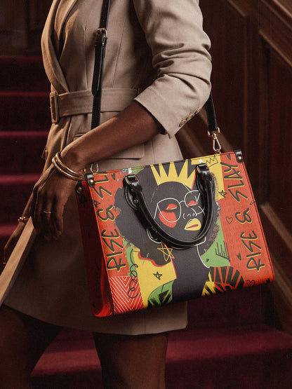 "Aina" Flame Red Leather Handbag Deal