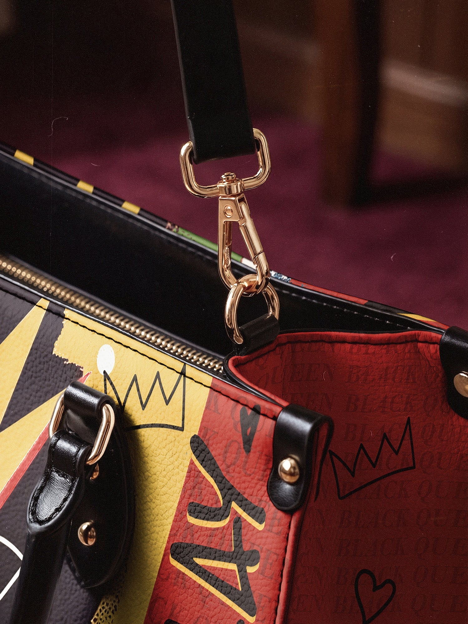 "Aina" Flame Red Leather Handbag Deal