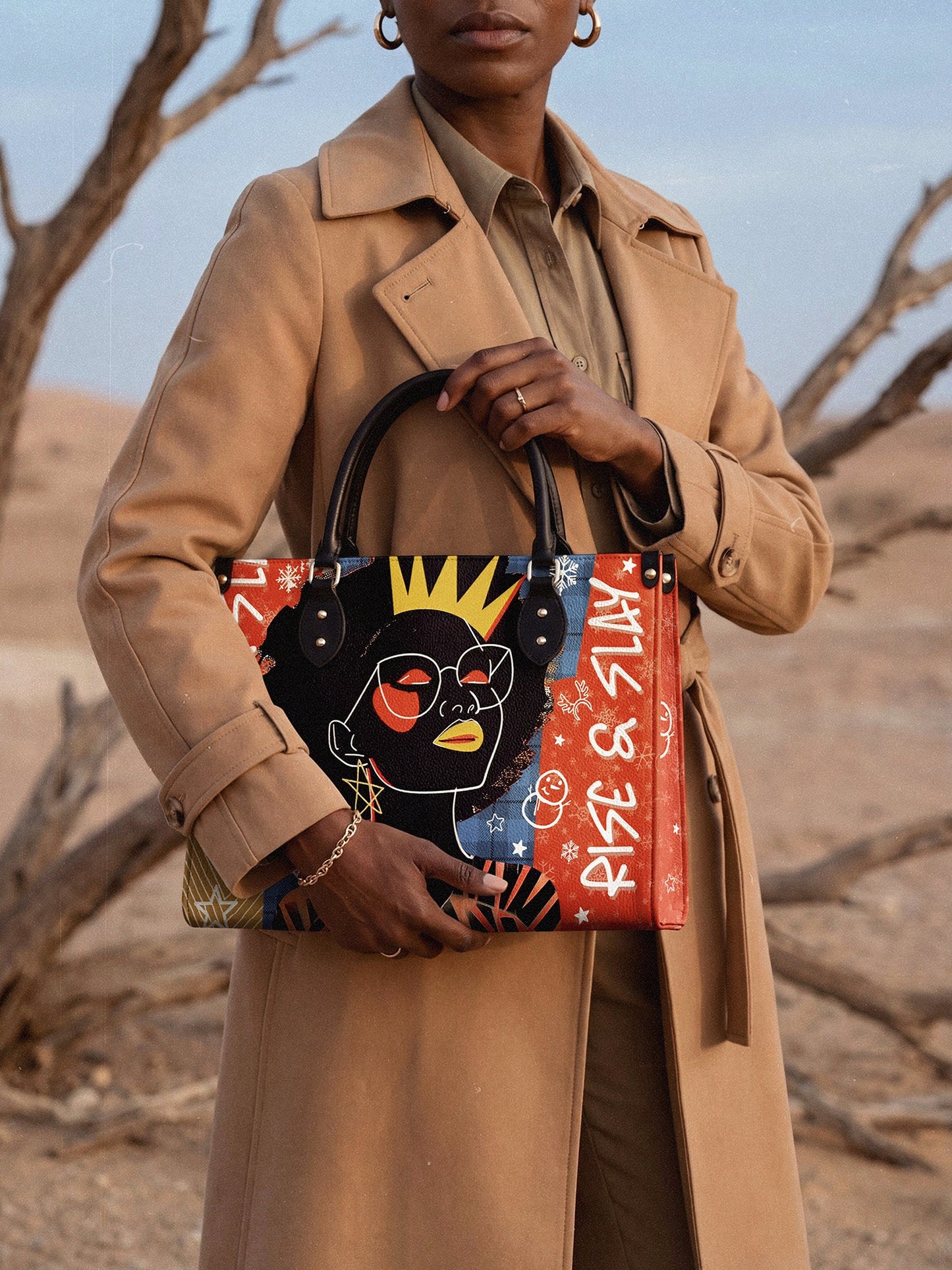 "Aina" Frosted Cherry Leather Handbag Deal