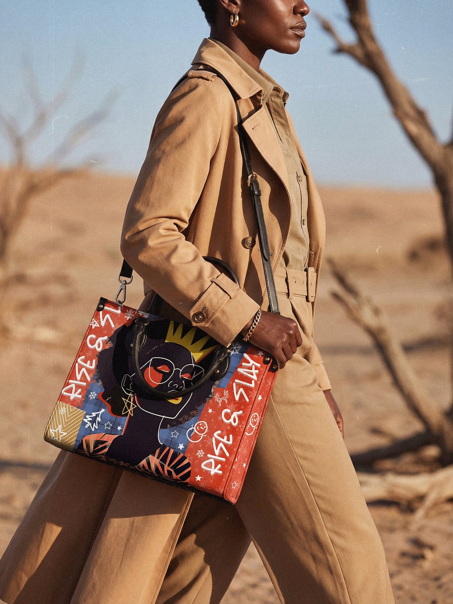 "Aina" Frosted Cherry Leather Handbag Deal