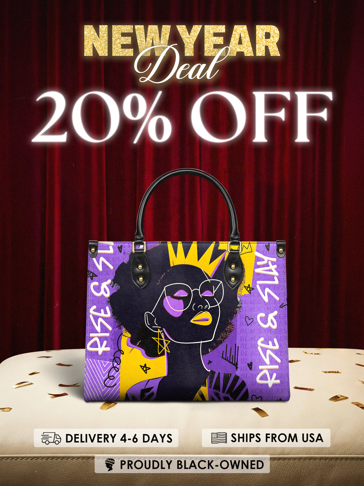 "Aina" Grape Soda Leather Handbag Deal