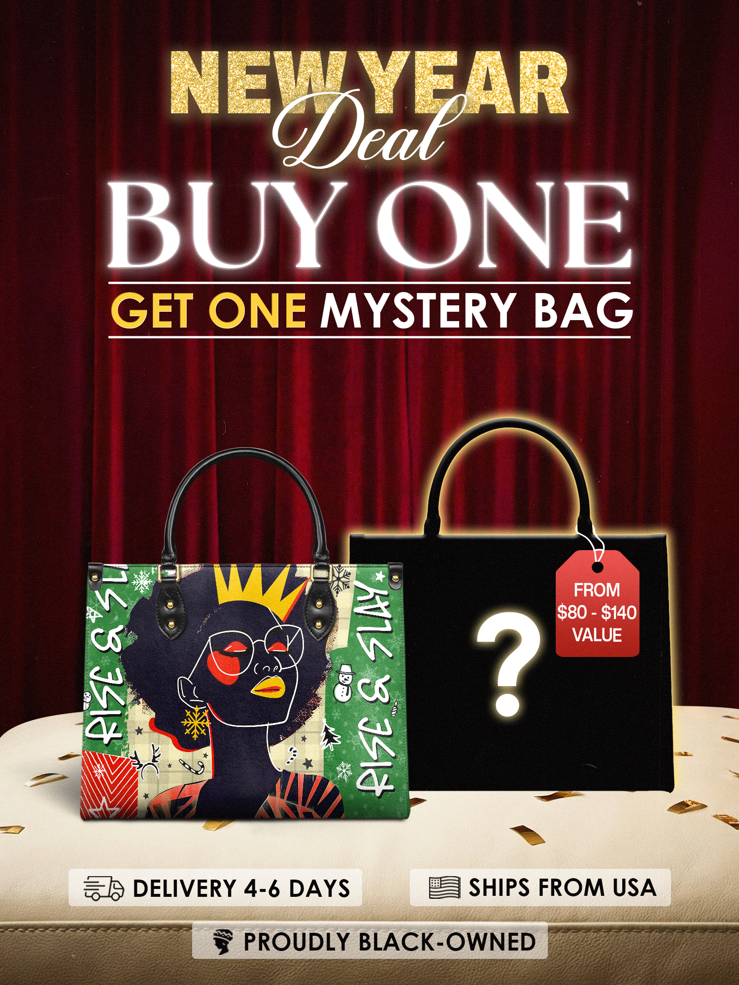 "Aina" Lime Pop Xmas Leather Handbag Deal