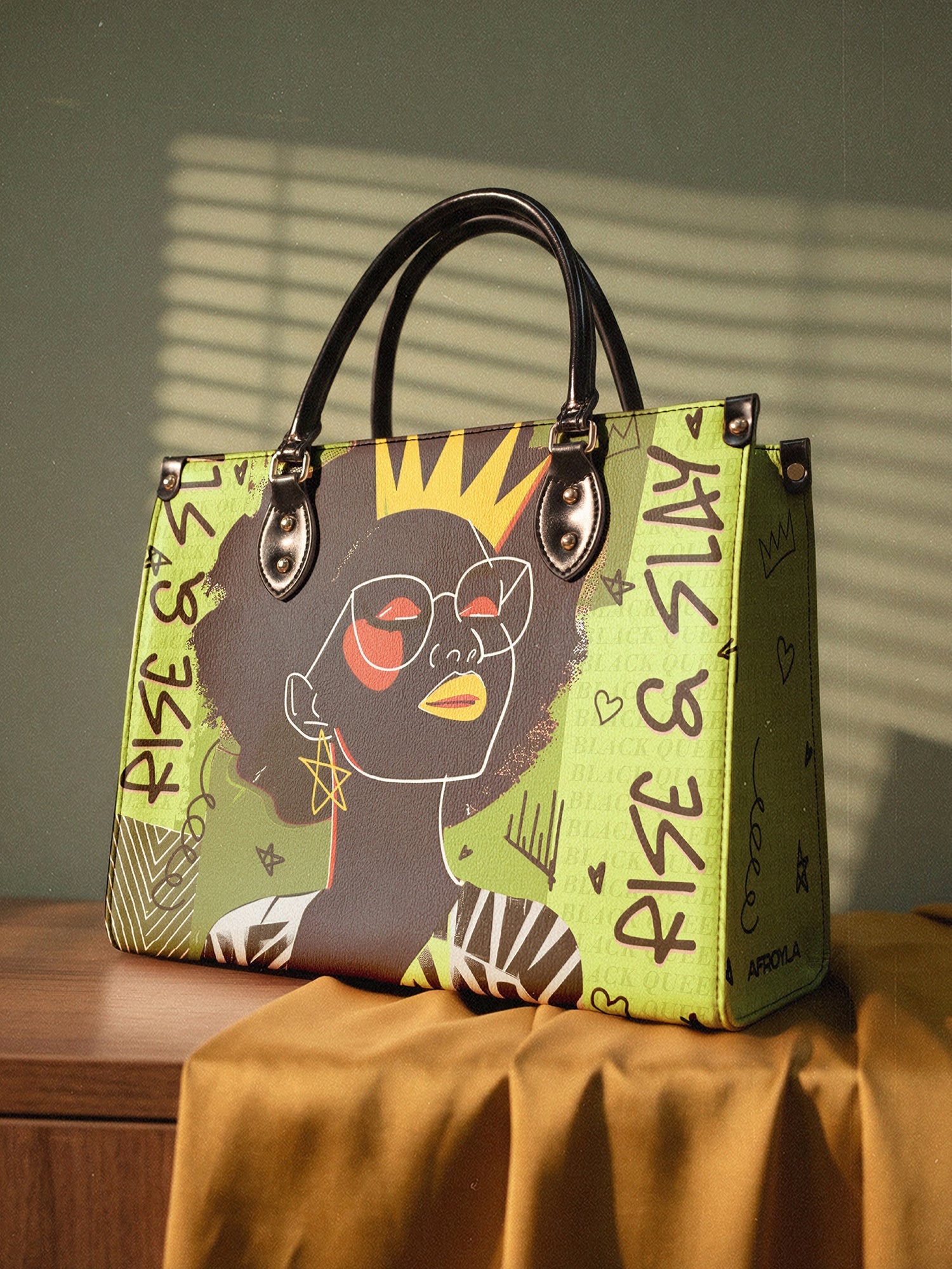 "Aina" Lime Pop Leather Handbag Deal