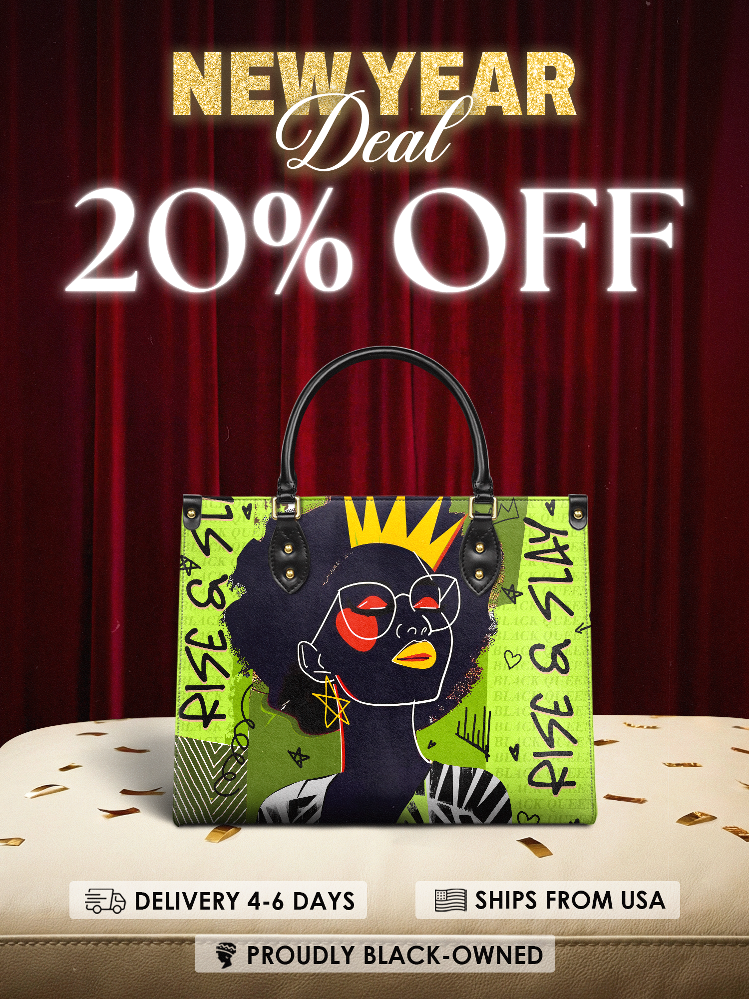 "Aina" Lime Pop Leather Handbag Deal