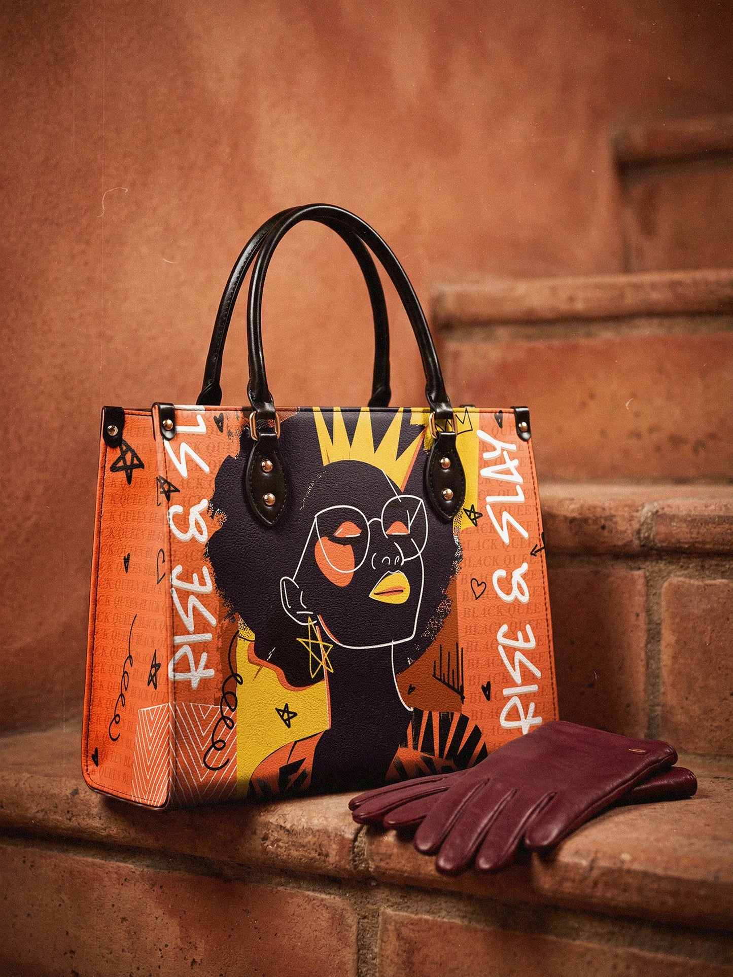 "Aina" Orange Sorbet Leather Handbag Deal