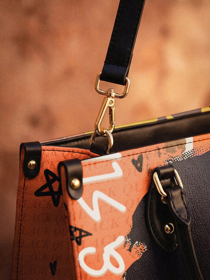 "Aina" Orange Sorbet Leather Handbag Deal