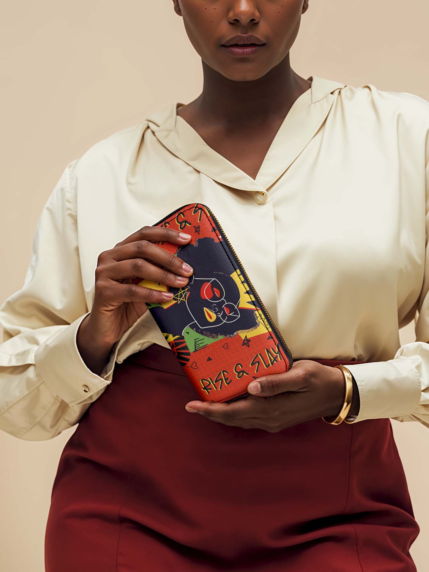 "Aina" Flame Red Wallet