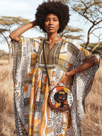 "Aina" Coconut White Circle Crossbody Bag