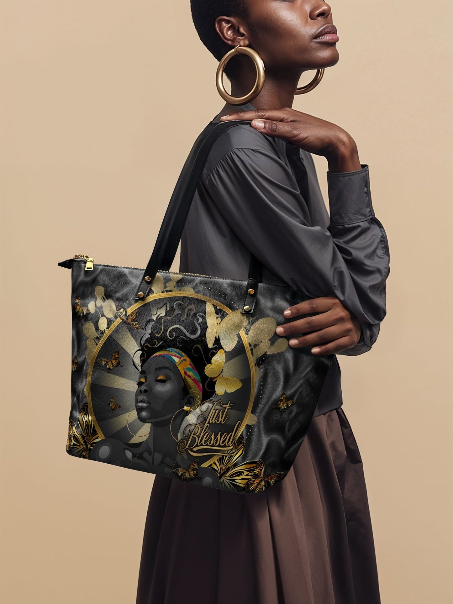 "Barakaya" Leather Tote Bag