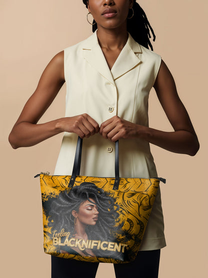 "Blacknificent" Leather Tote Bag