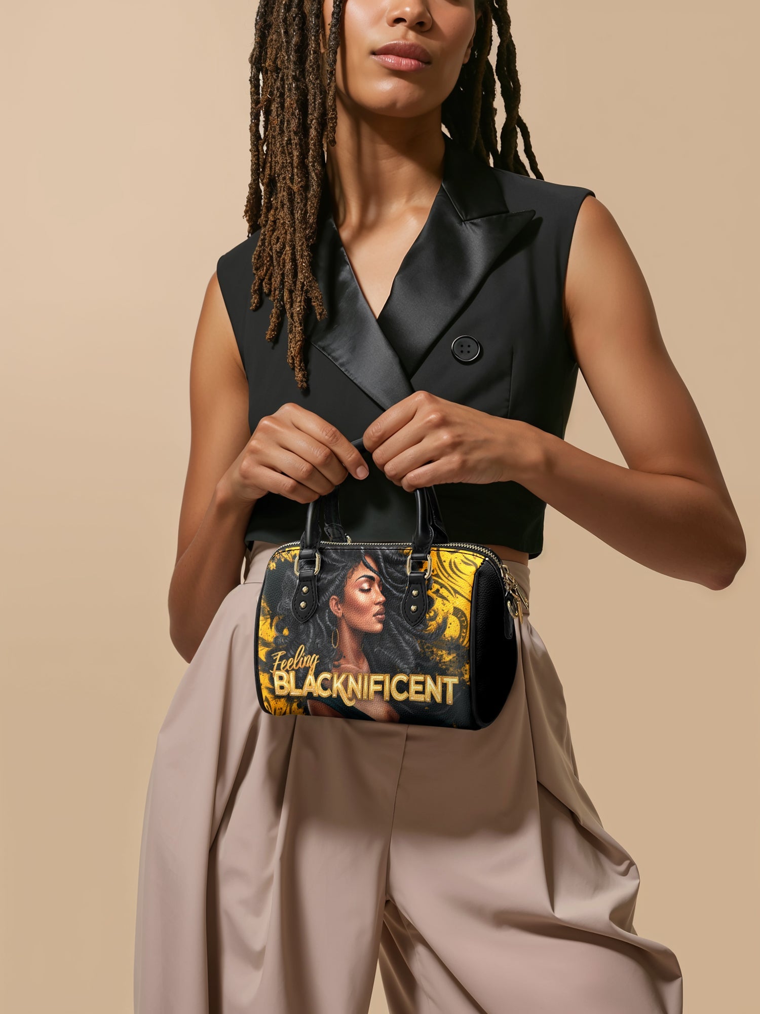 "Blacknificent" Mini Satchel