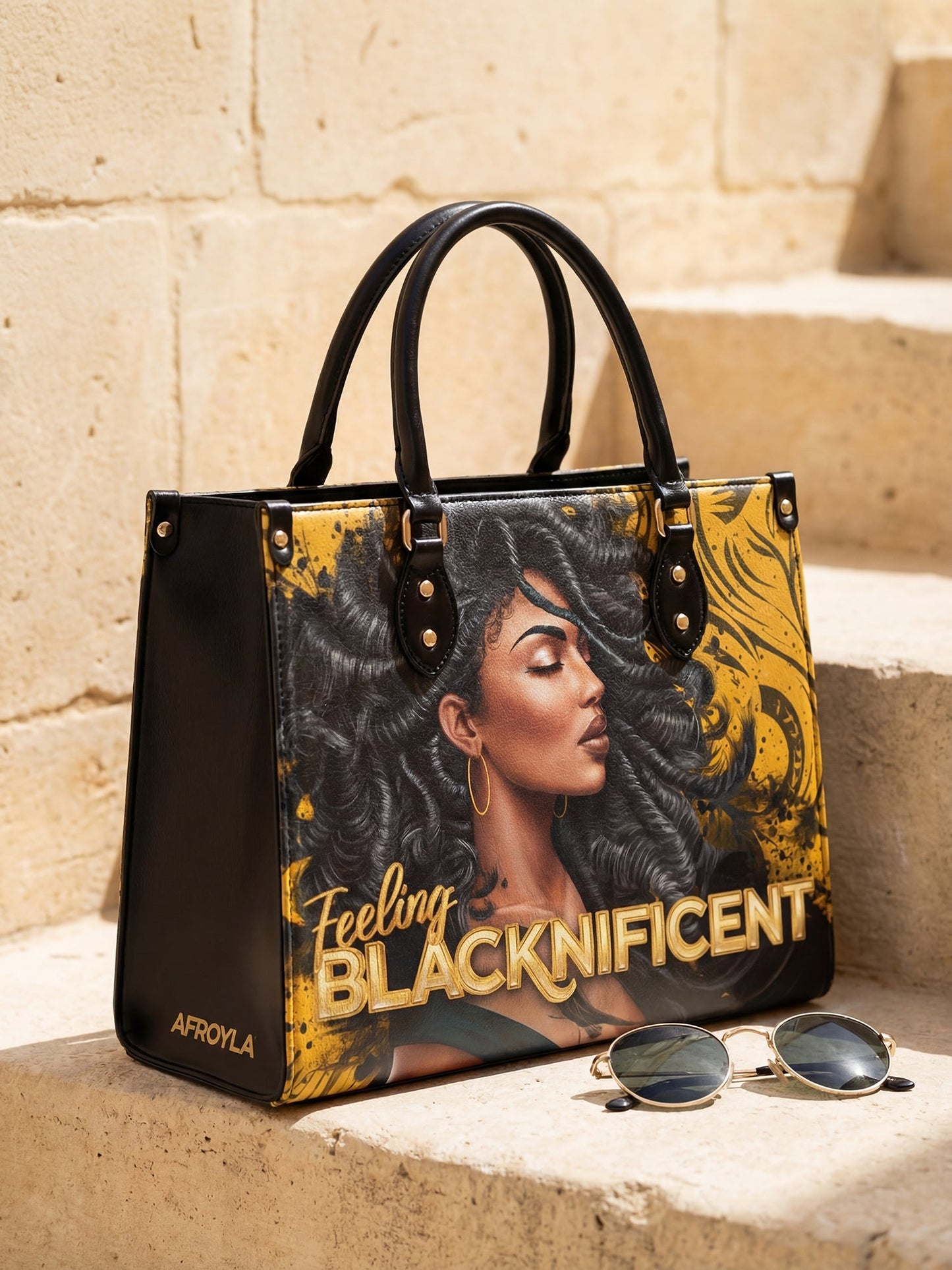 "Blacknificent" Leather Handbag
