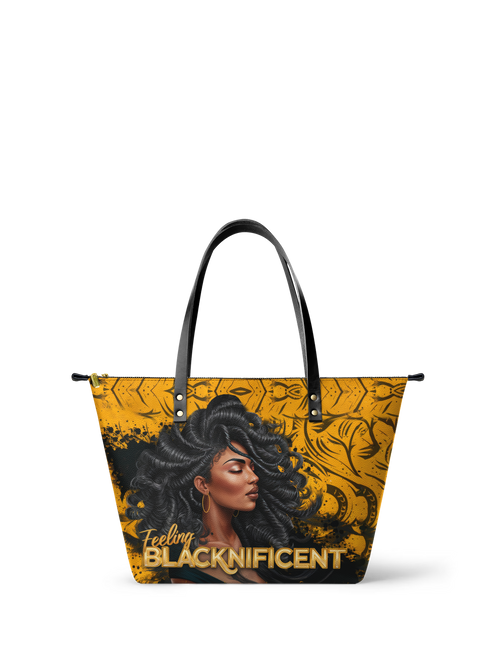 "Blacknificent" Leather Tote Bag