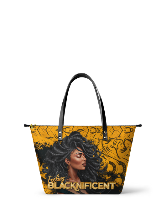 "Blacknificent" Leather Tote Bag